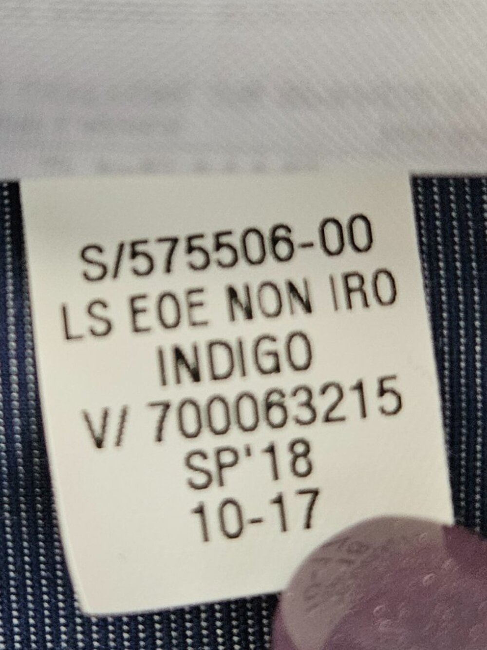 Banana Republic Tailored Fit Button Front Dress Shirt Indigo 2 Petite - Picture 7 of 7
